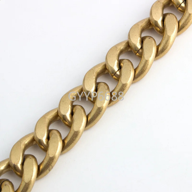 1-5 meters 19MM 15MM wide satin gold metal chain used for wallet shoulder strap handbag cross body replacement accessories 241223