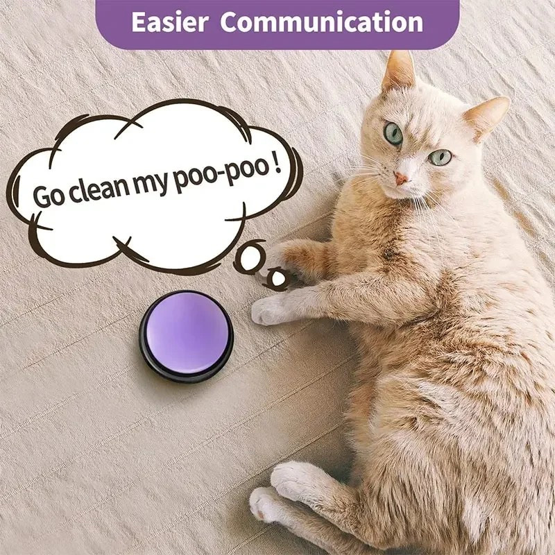 Funny Dog Recordable Pet Toys Travel Talking Pet Starters Pet Speaking Buttons Portable Cute Pet Supplies Communication Dog
