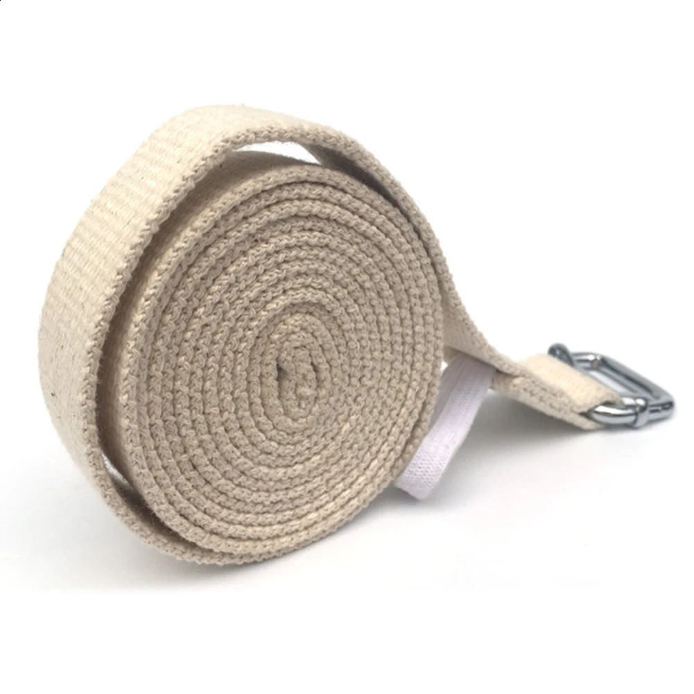 Yoga Stretch Straps DRing Belt Exercise Gym Rope Figures Waist Legs Resistance Fitness Band Cotton for Sports 241216