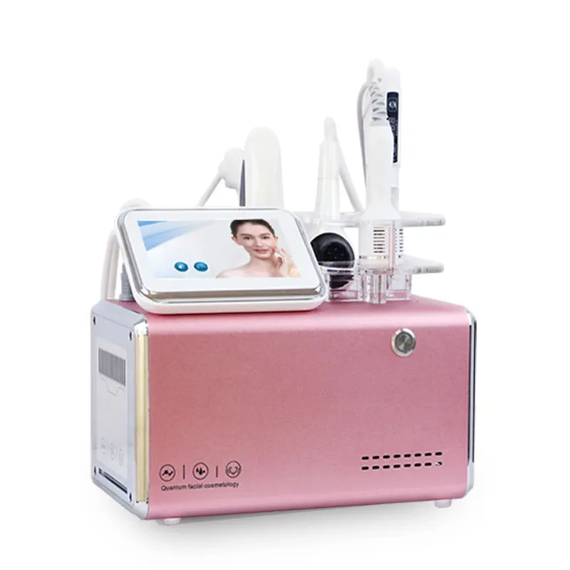 Professional 4 Handles Vacuum Lifting Cooling Pore Shrinking Face Lift Radiofrequency Mesotherapy Gun RF Face Tightening Skin Rejuvenation Beauty Mach
