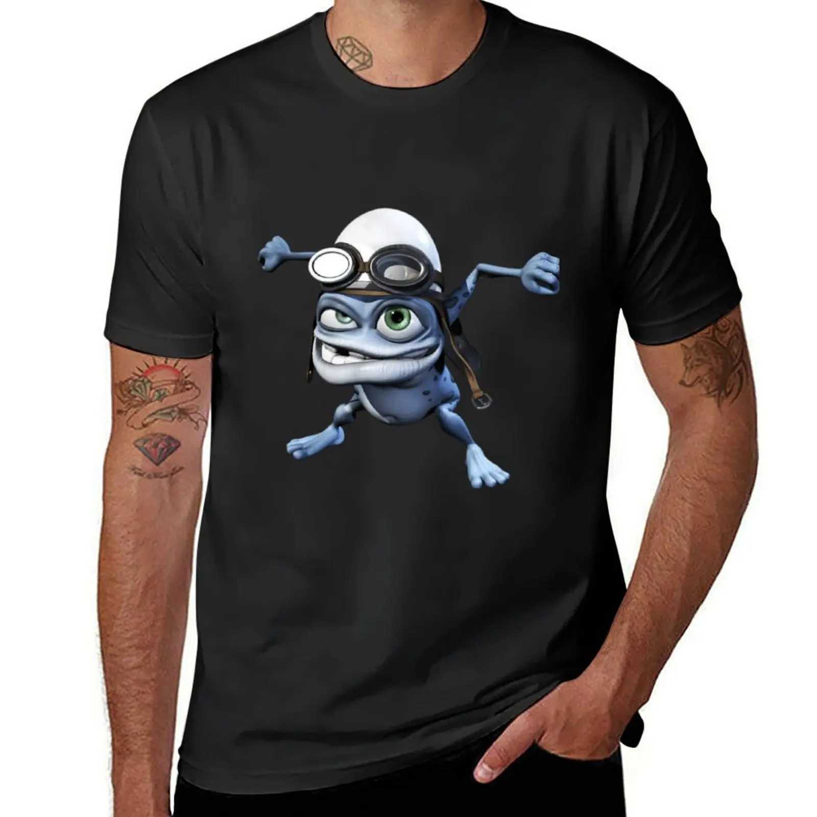 Crazy Frog T-shirt Hippie Boys Custom Shirt Pure White Mens Shirt W241223