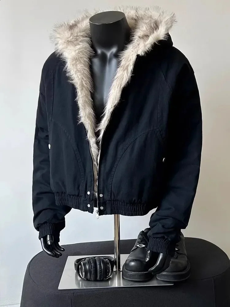 Tung Sung Deconstruction Cut Fleece Coat Mens and Womens Loose Casual Seat Mountain Carving Jacket 241223