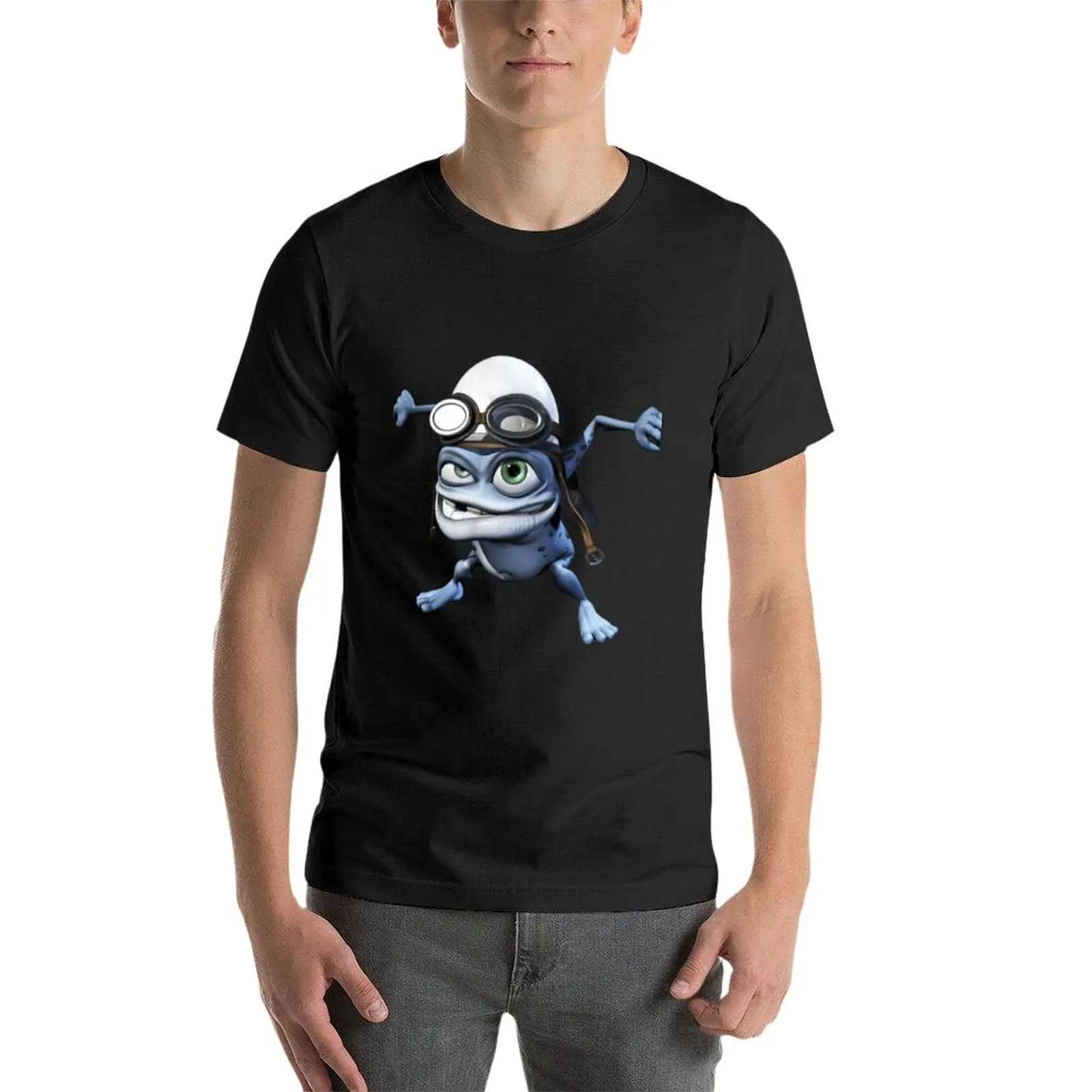 Crazy Frog T-shirt Hippie Boys Custom Shirt Pure White Mens Shirt W241223