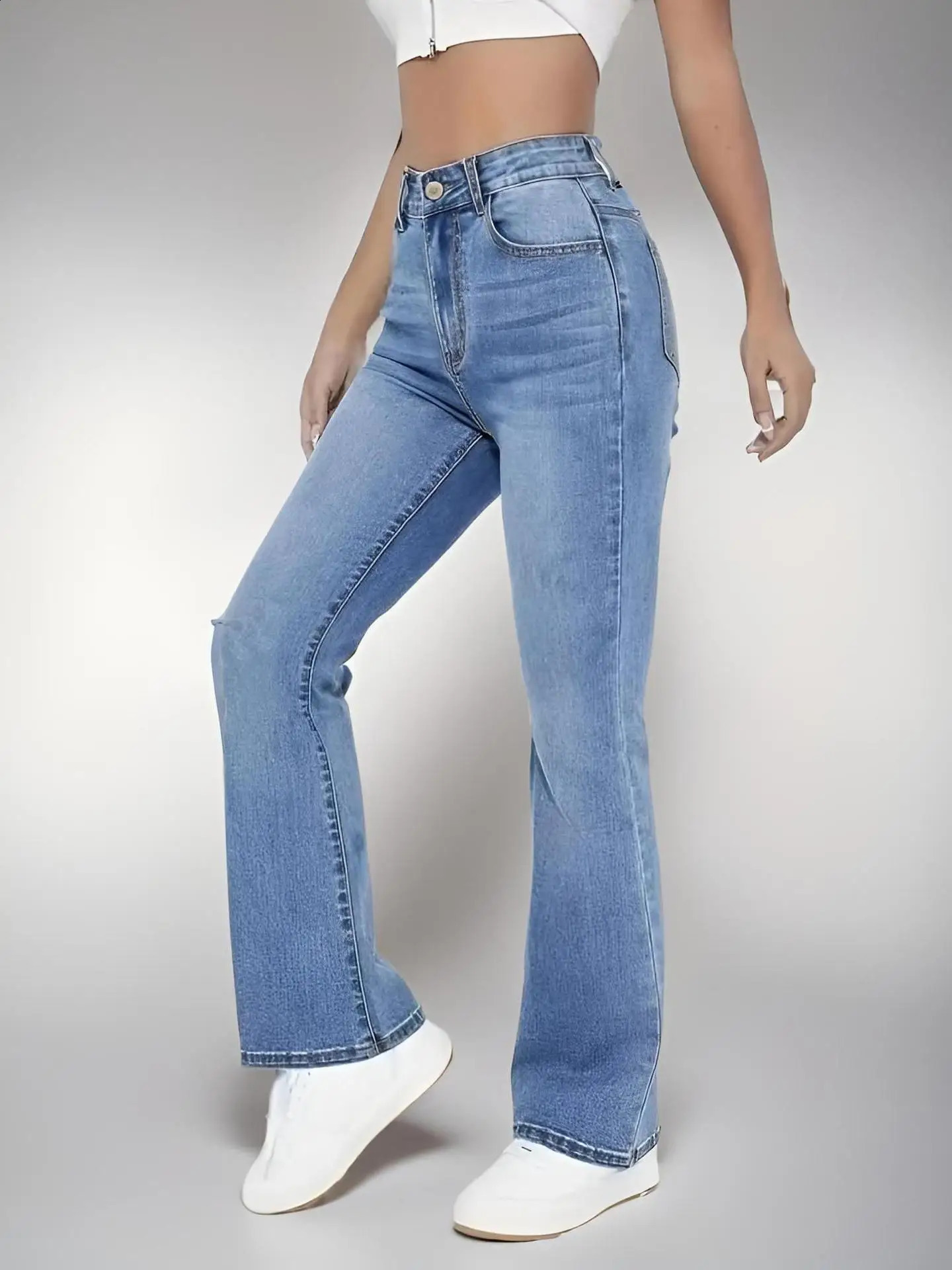 womens jeans slimming European and American style casual high waisted washed denim shorts 250317