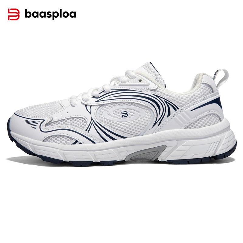 Baasploa Women Running Shoes New Fashion Mesh Lace Up Sports Tennis Shoes Female Casual Lightweight Breathable Shoes