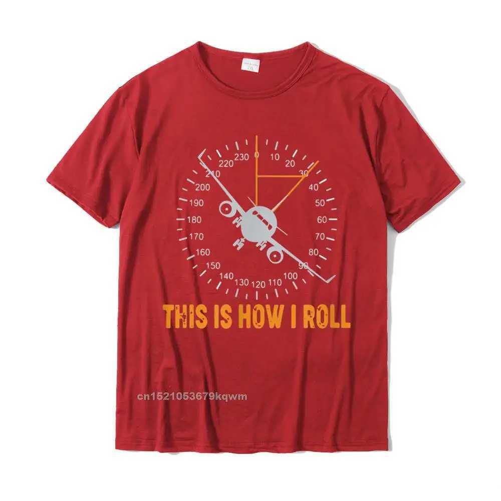 Its interesting that this is how I roll airplane pilot T-shirts cotton mens tops customized T-shirts regular fashion W241223