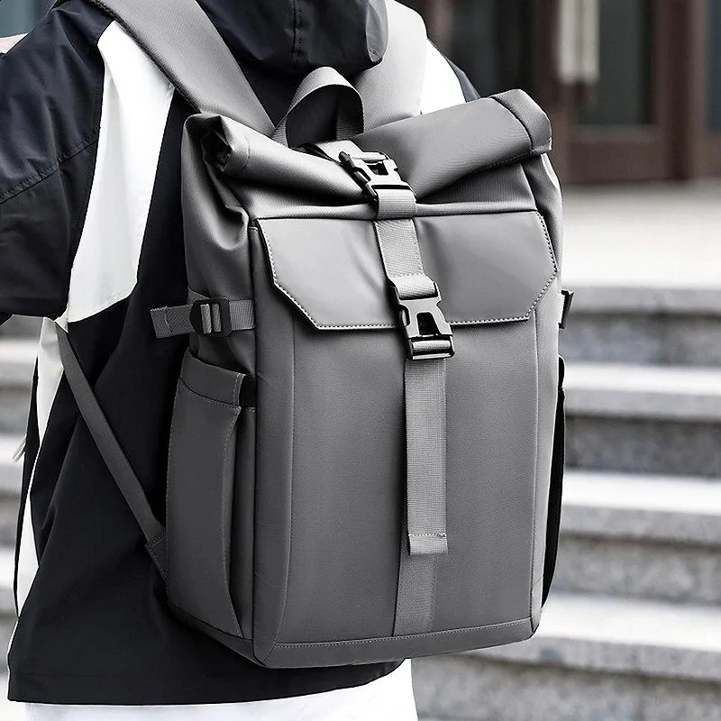 Mens travel backpack Mens folding roll-up cycling backpack Mens outdoor leisure backpack laptop bag 241224