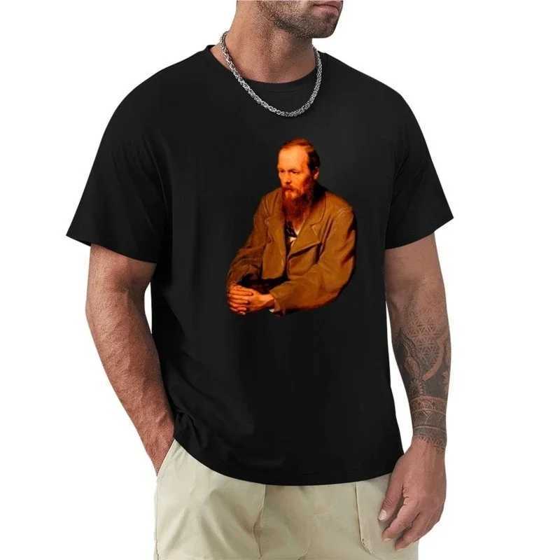 Fyodor Dostoevsky Russian Writer Portrait T-shirt White Pure Mens Graphic T-shirt Set W241223