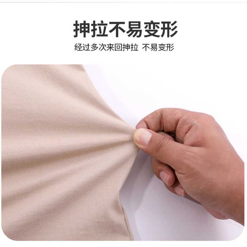 Heavy duty long sleeved mens T-shirt mens T-shirt pure cotton flat top tee oversized zipper plus size underwear mens clothing W241223