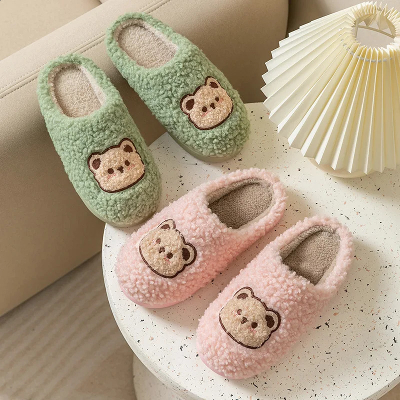 Winter Cotton Slippers for Men and Women Non-slip Warm Couples Comfortable Breathable Home 241223