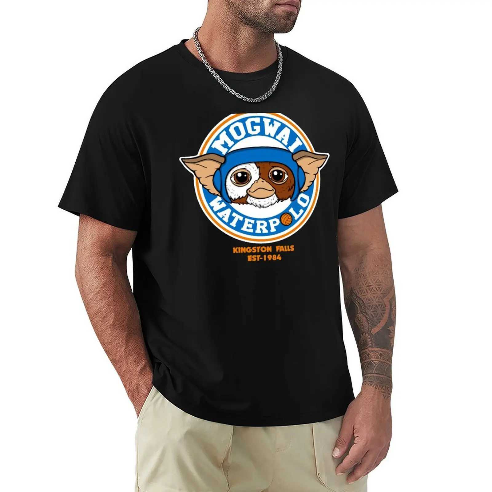 Mogwai Water Polo T-shirt Retro Dress Plus Size Dress Pure White Mens T-shirt W241223