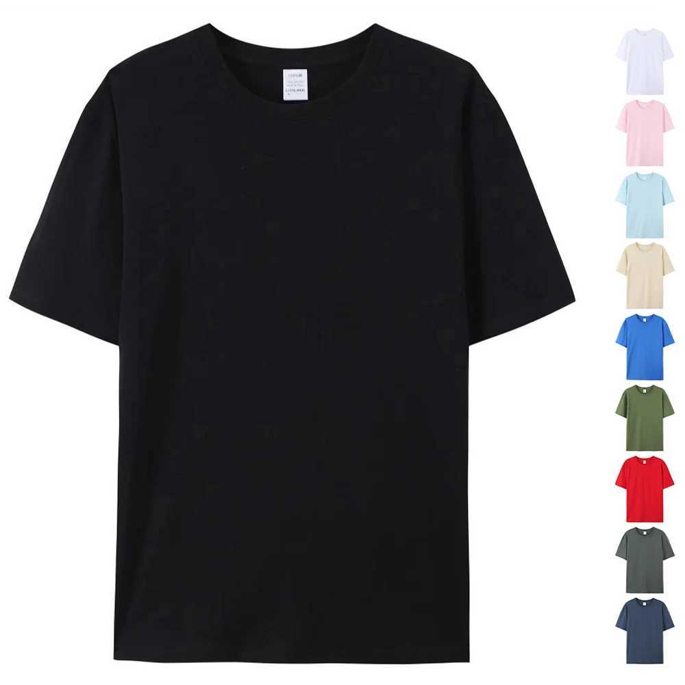 100% cotton T-shirt unisex white crew collar T-shirt Coton Herren T-shirt Uomo black mens Playeras De Hombre T-shirt W241223