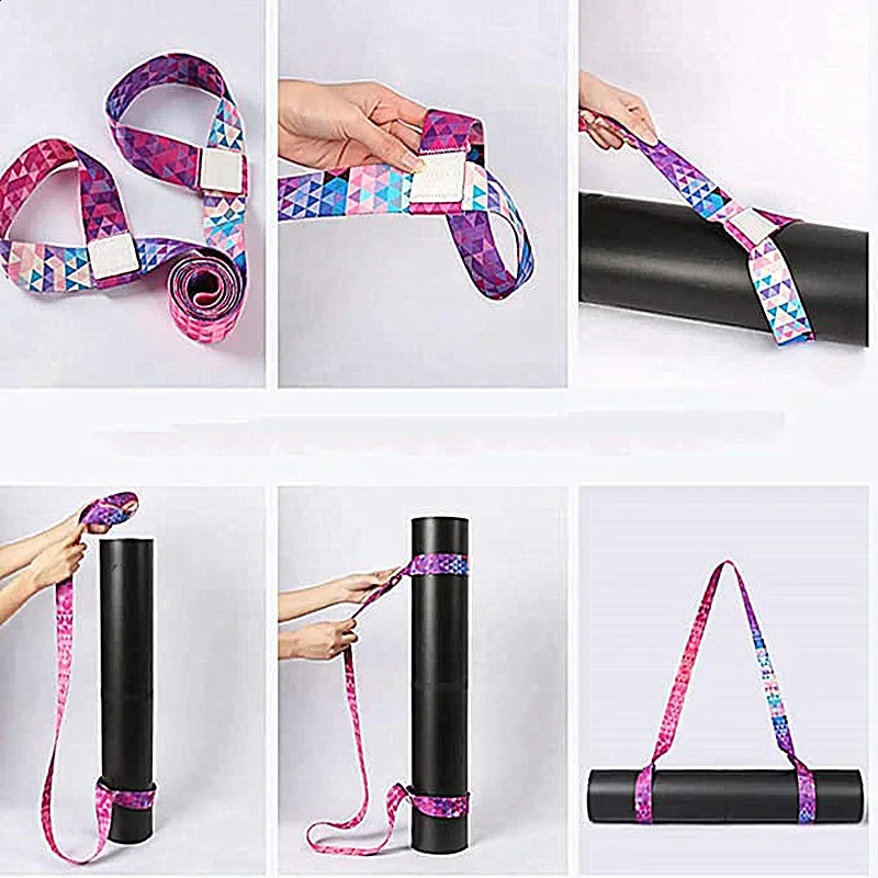 1Pcs Yoga Mat StrapAdjustable Exercise Sling Shoulder StrapExercise Stretch Fitness EquipmentElastic Strap 241216