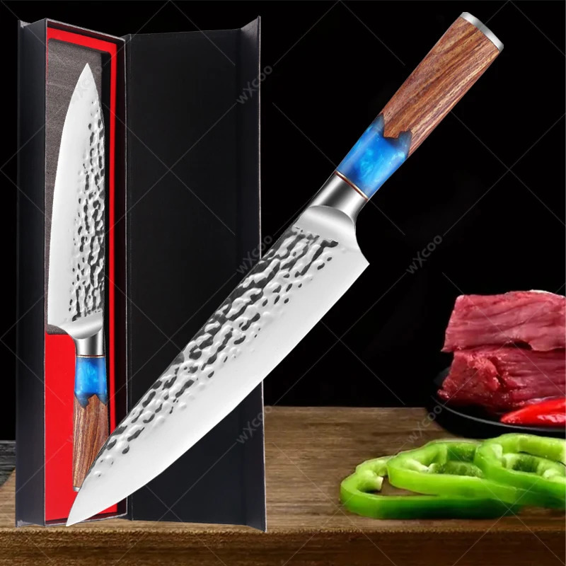 Hammer forged meat cutting knife Japanese knife professional chef knife stainless steel kitchen knife fish fillet knife with box 241224