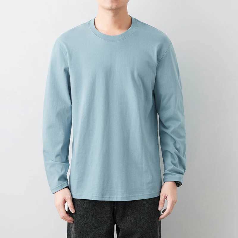 Quick delivery of mens long sleeved T-shirts mens autumn pure cotton T-shirts plus size 4XL 5XL underwear mens clothing W241223