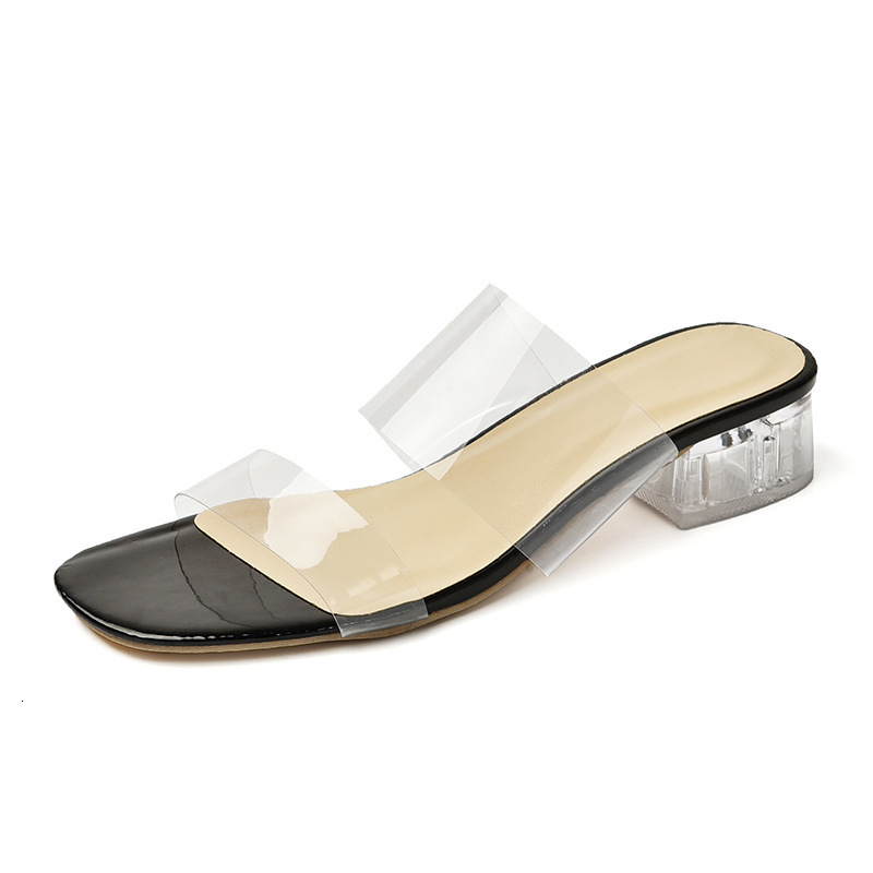 One Line Ddmywed Transparent For Women S Summer New Fashionable Fairy Style Crystal Sandals With High Heels Chinese Brand Shoes F Ddmysaturn