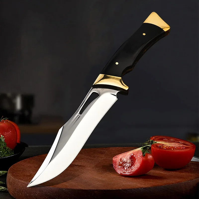 Kitchen knife hand forged blade practical blade chopping blade butcher knife for cutting meat fish fruits vegetables chef slicing cooking 241224