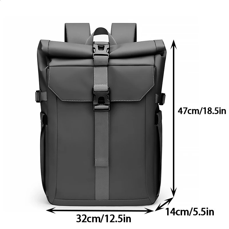 Mens travel backpack Mens folding roll-up cycling backpack Mens outdoor leisure backpack laptop bag 241224