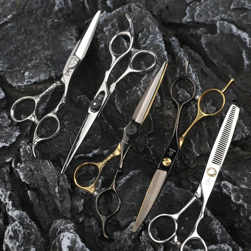 Fnlune 6.0 Professional Hairdressing Scissors Salon Barber Accessories Haircut Machine Thinning Shear HairdresserS Scissors 241224