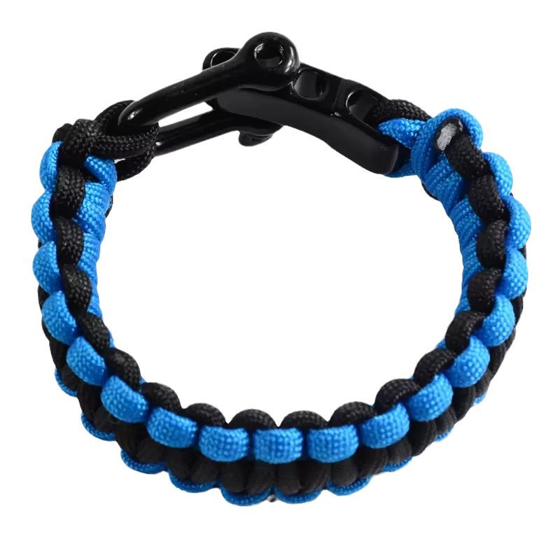 Handmade Paracord Survival Bracelet With Stainless Steel Shackle