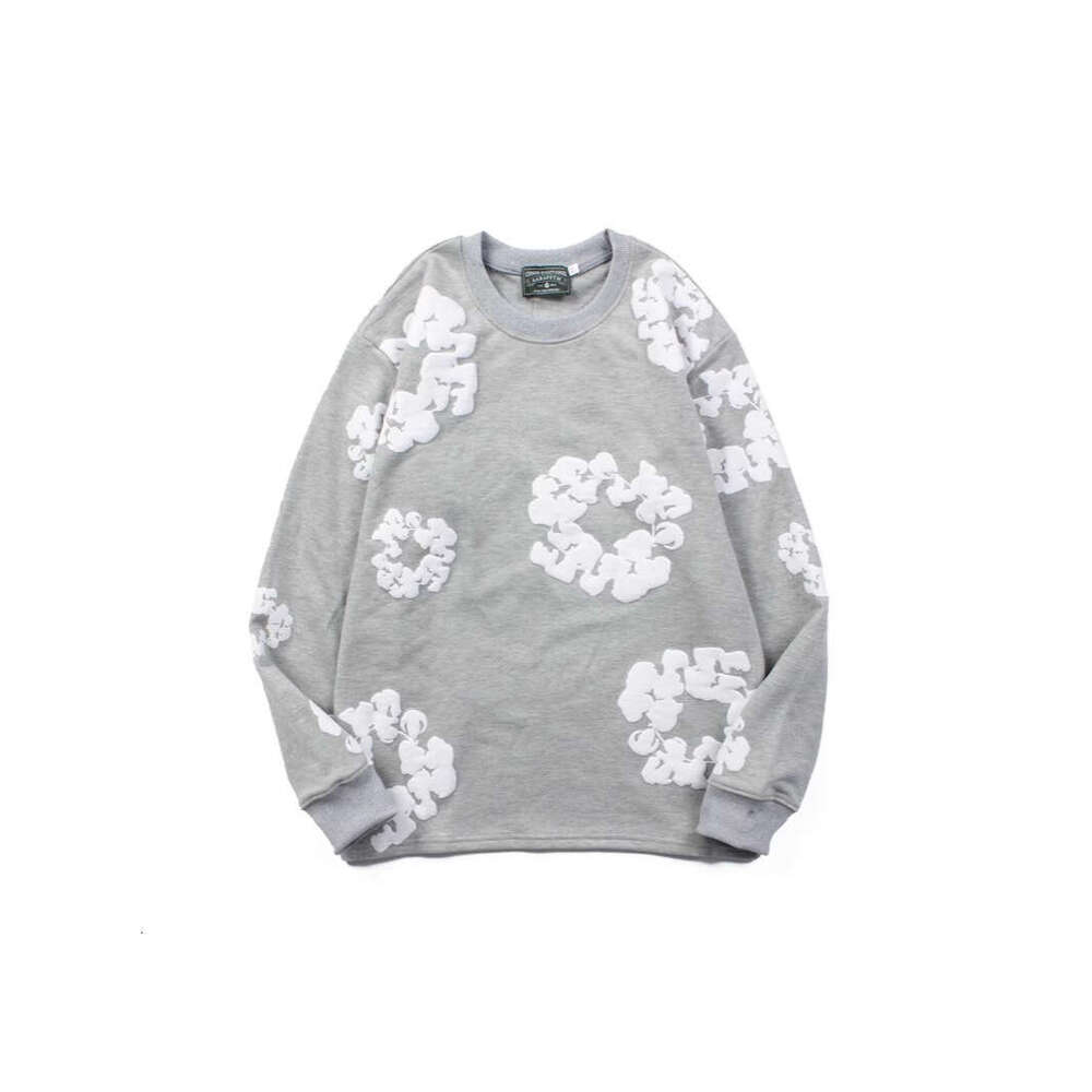Meichao High Street Hip Hop Cotton Flower Full Print Hoodie Ins Super Hot Casual Loose Long Sleeve T-shirt Unisex Trendy