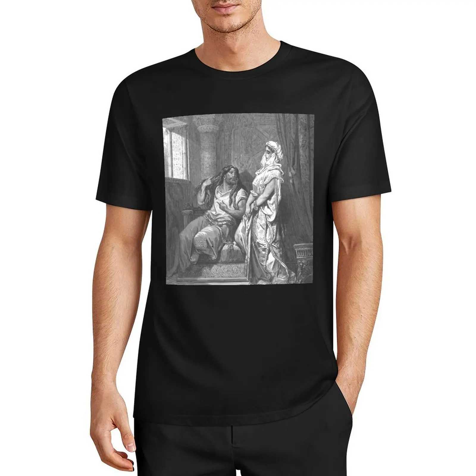 Samson and Delilah (866) - Gustav Dole Retro Graphic T-shirt for Plain Sports Fans W241223
