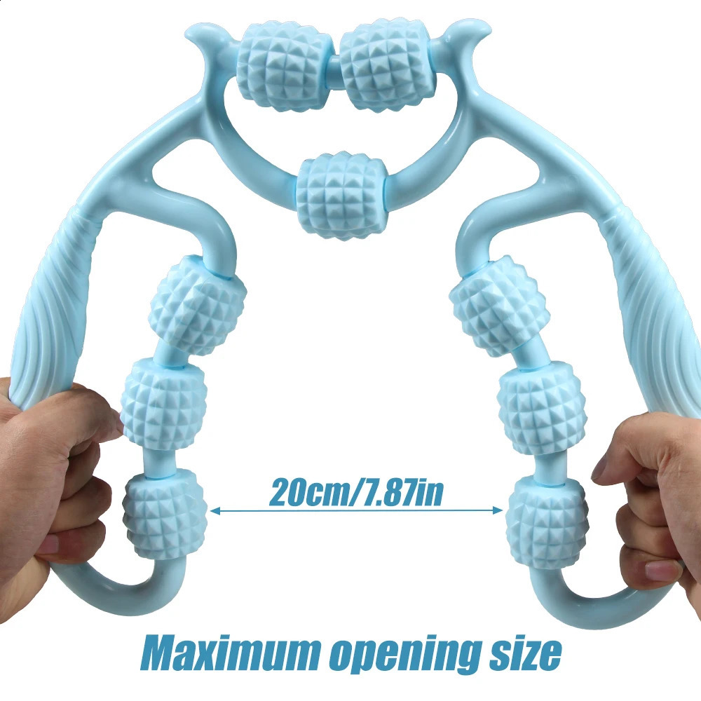 1Pcs 9-Wheel Fascia Muscle Roller Cellulite Roller Massage Roller for Relieve Muscle Soreness ThighCalfArmReduce Cellulite 241224
