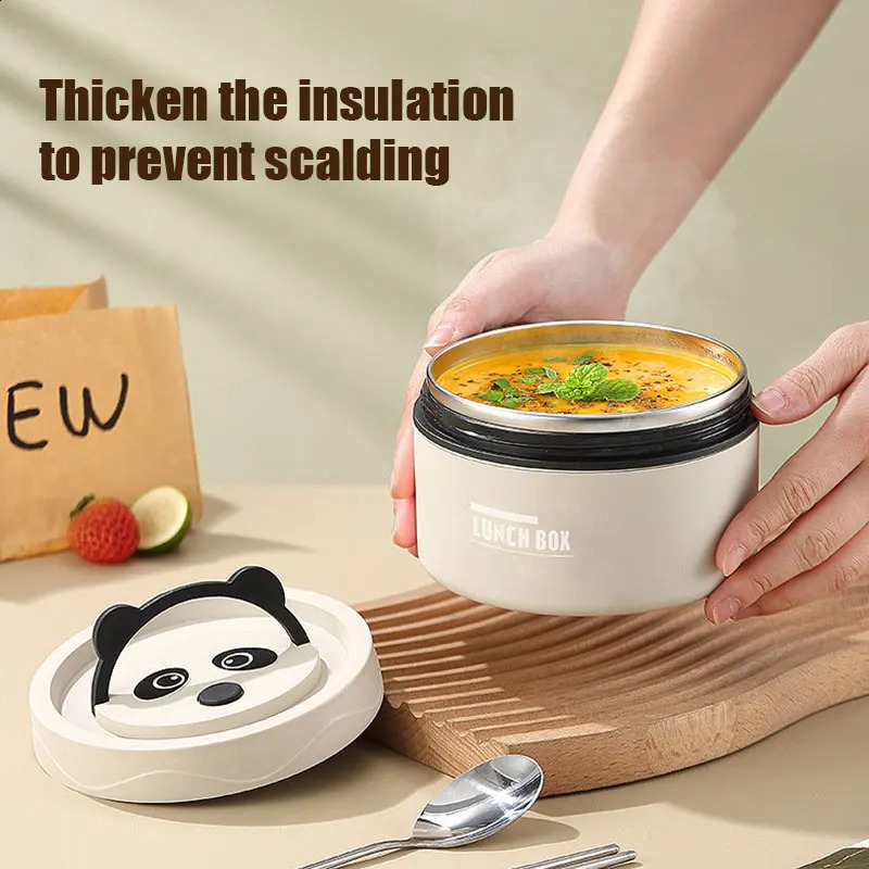 420ml/620ml Insulated Food Container for Kids Portable Keep Warm Bento Lunch Box Stainless Steel Wide Mouth Lunch Soup Thermos 241223