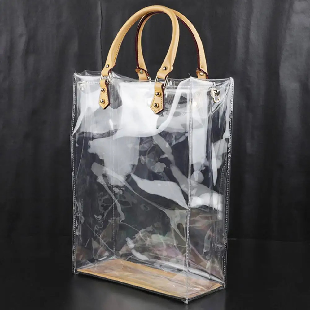 Pvc Handbag Waterproof Pvc Transparent Tote Bag Craft Kit Diy Handbag Making Set with Accessories for Handmade Fashion Diy Tote 241223