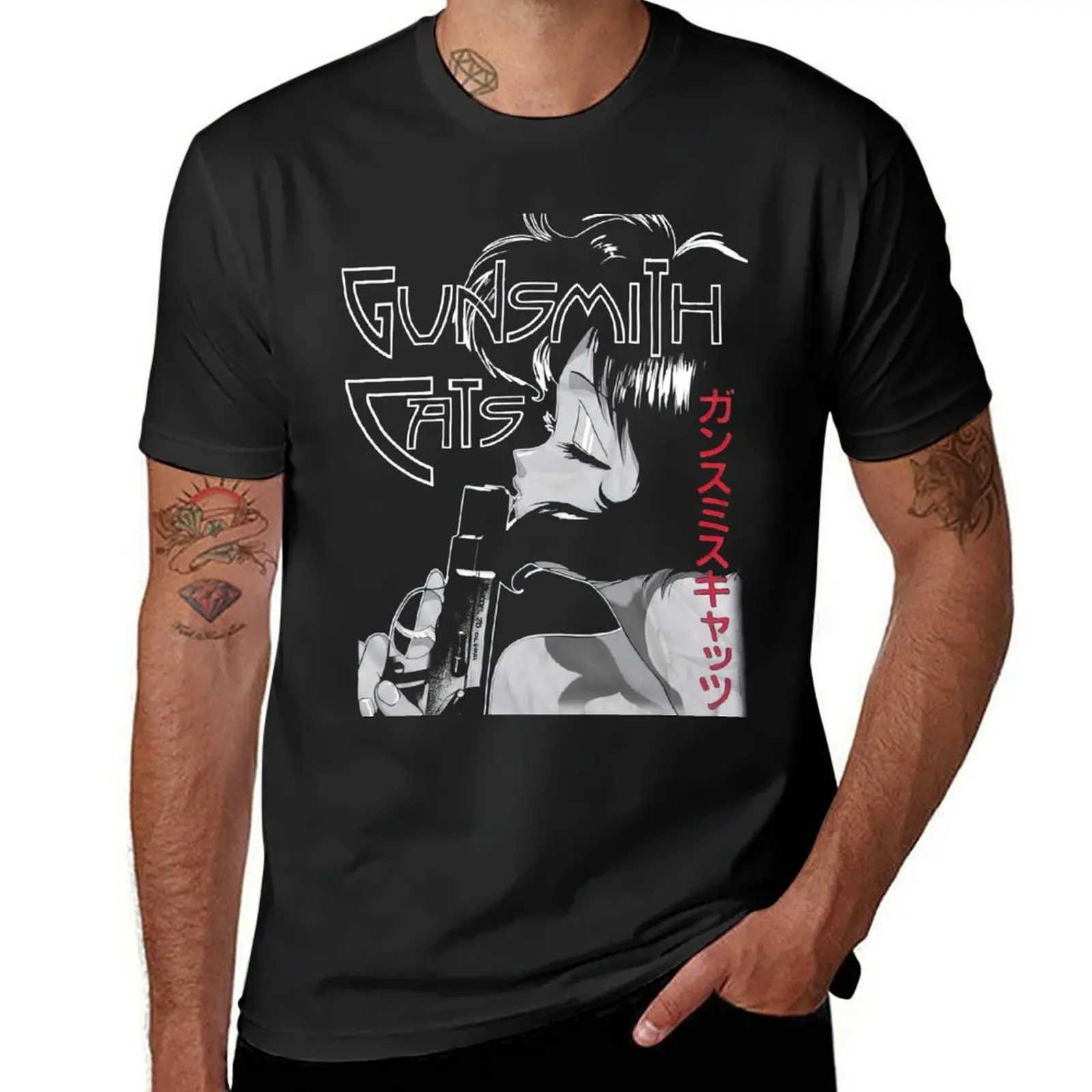 Retro Gunsmith Cats T-shirt custom design with your own graphics regular Kawai clothing mens sportswear W241223