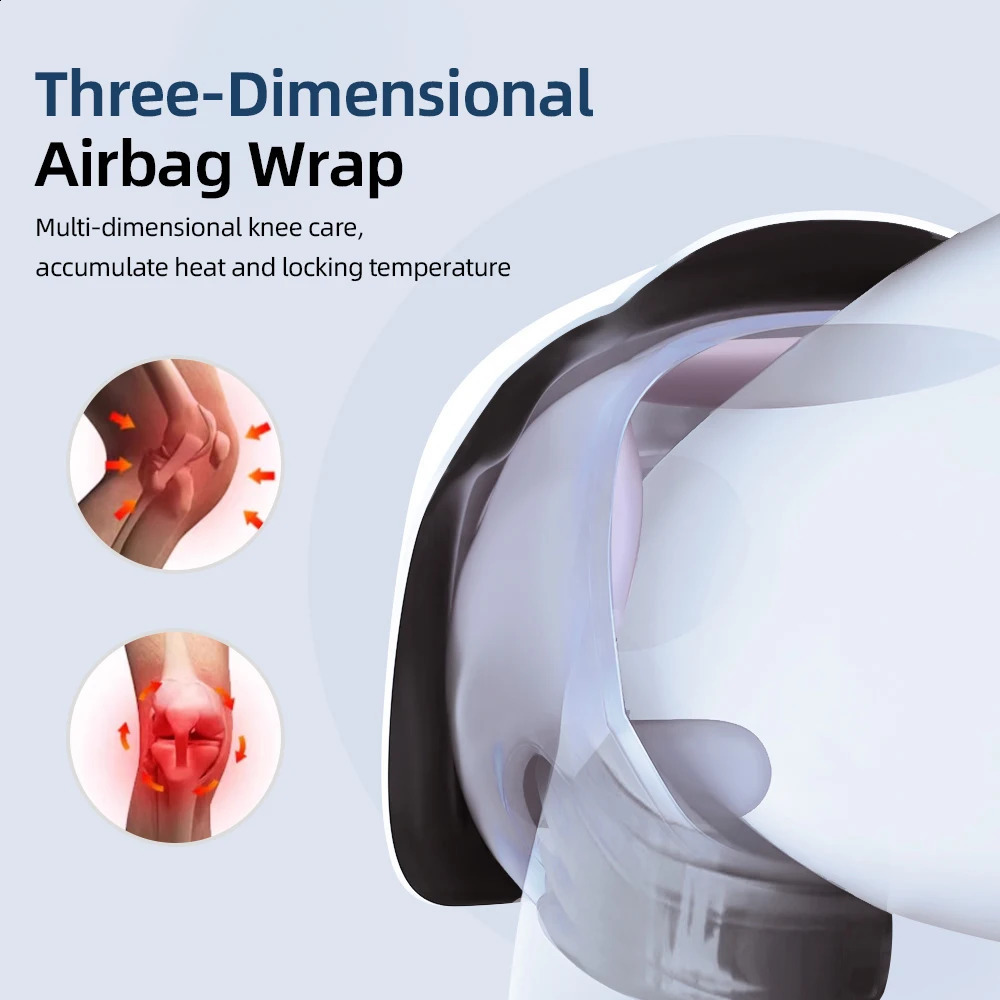 Wireless Knee Massager Electric Heating Kneepad Red Light Vibration Massage Compress Airbag Wrap Leg Relaxation 241224