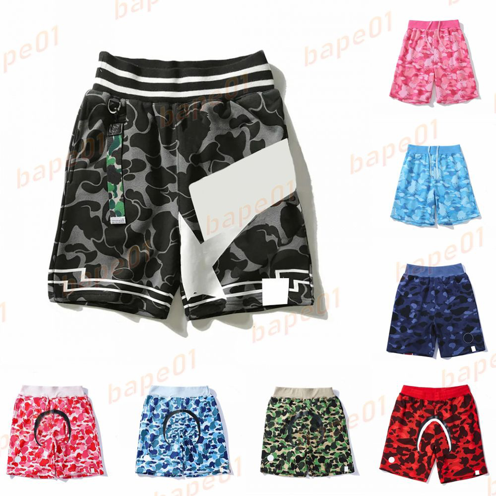 Fashion Mens Shorts Designer Summer Beach Pants Shark Printing Camouflage Pattern Print Loose Streetwear Asian Size M-3XL