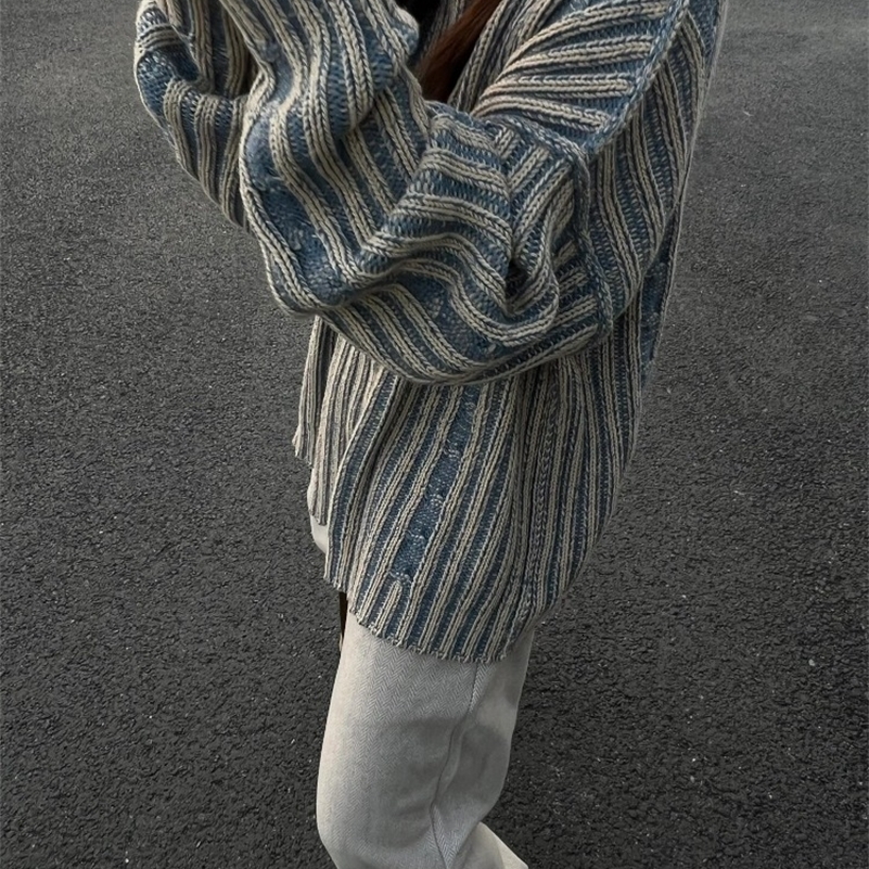 American Vintage Pullovers for Women Long Sleeve Aesthetics Streetwear Lazy Style Sweaters Y2k Casual Loose Clothing 2024 241223