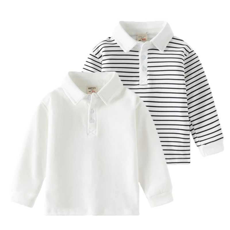 Spring and autumn long sleeved childrens T-shirt 2 3 4 5 6 year polo shirt W241223