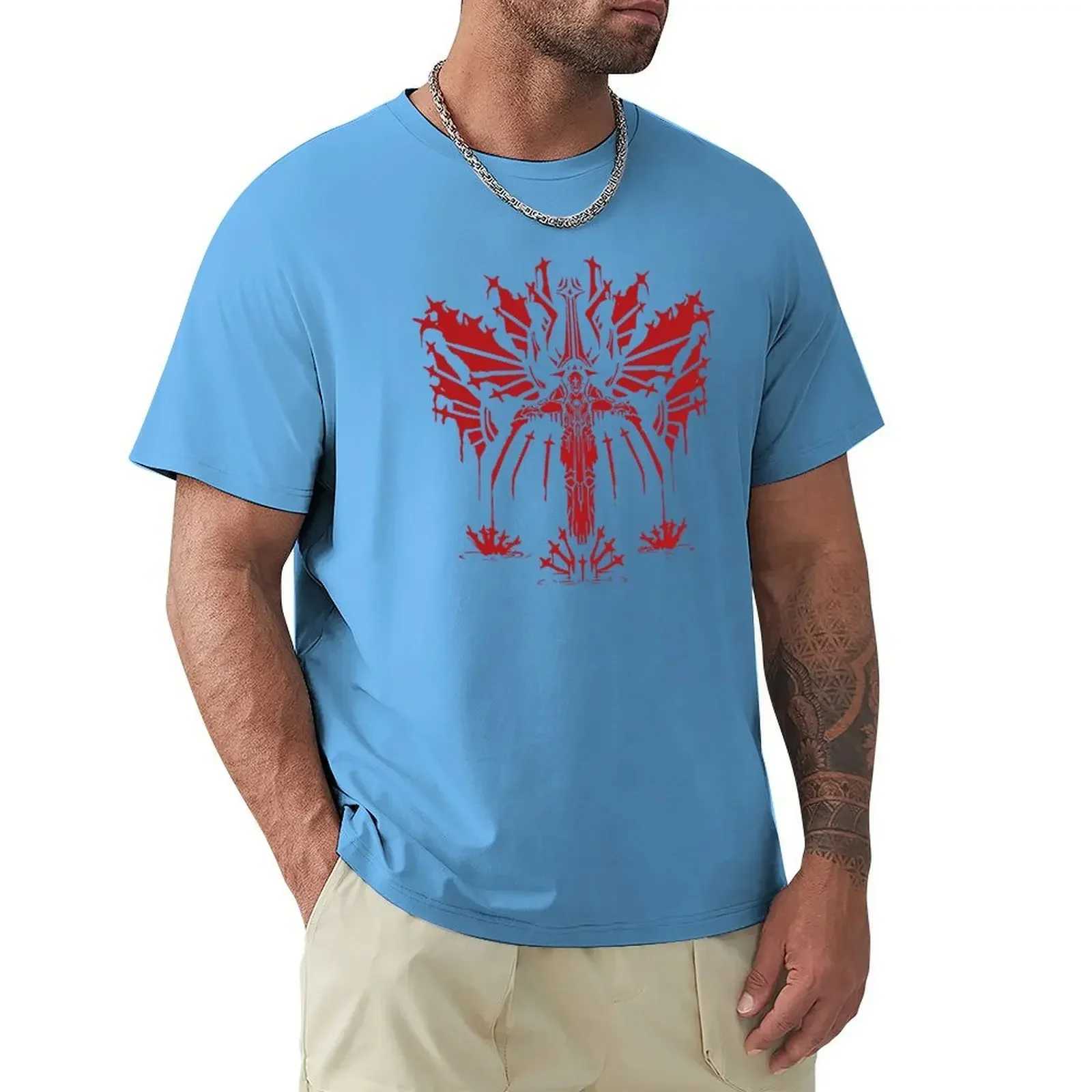 Retro clothing shirts white shirts mens Ultrakill Gabriel T-shirts Cotton anime clothing mens clothing hot selling W241223