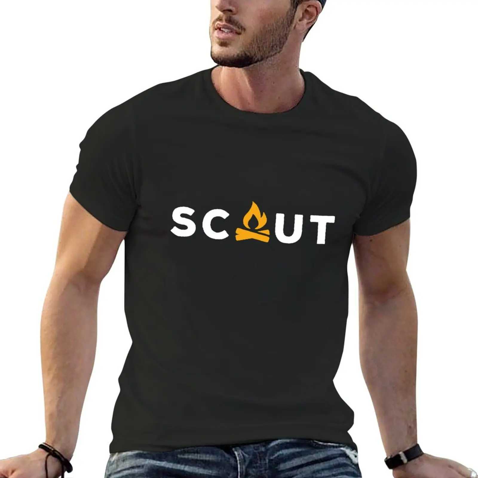 Scout T-shirt short sleeved T-shirt oversized Kavay clothing mens plain weave T-shirt W241223