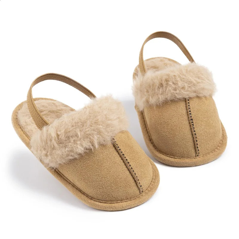 Baby Girls Sandals Cute Plush Patchwork Princess Flats Casual Walking Shoes for born Infant Toddler 241223