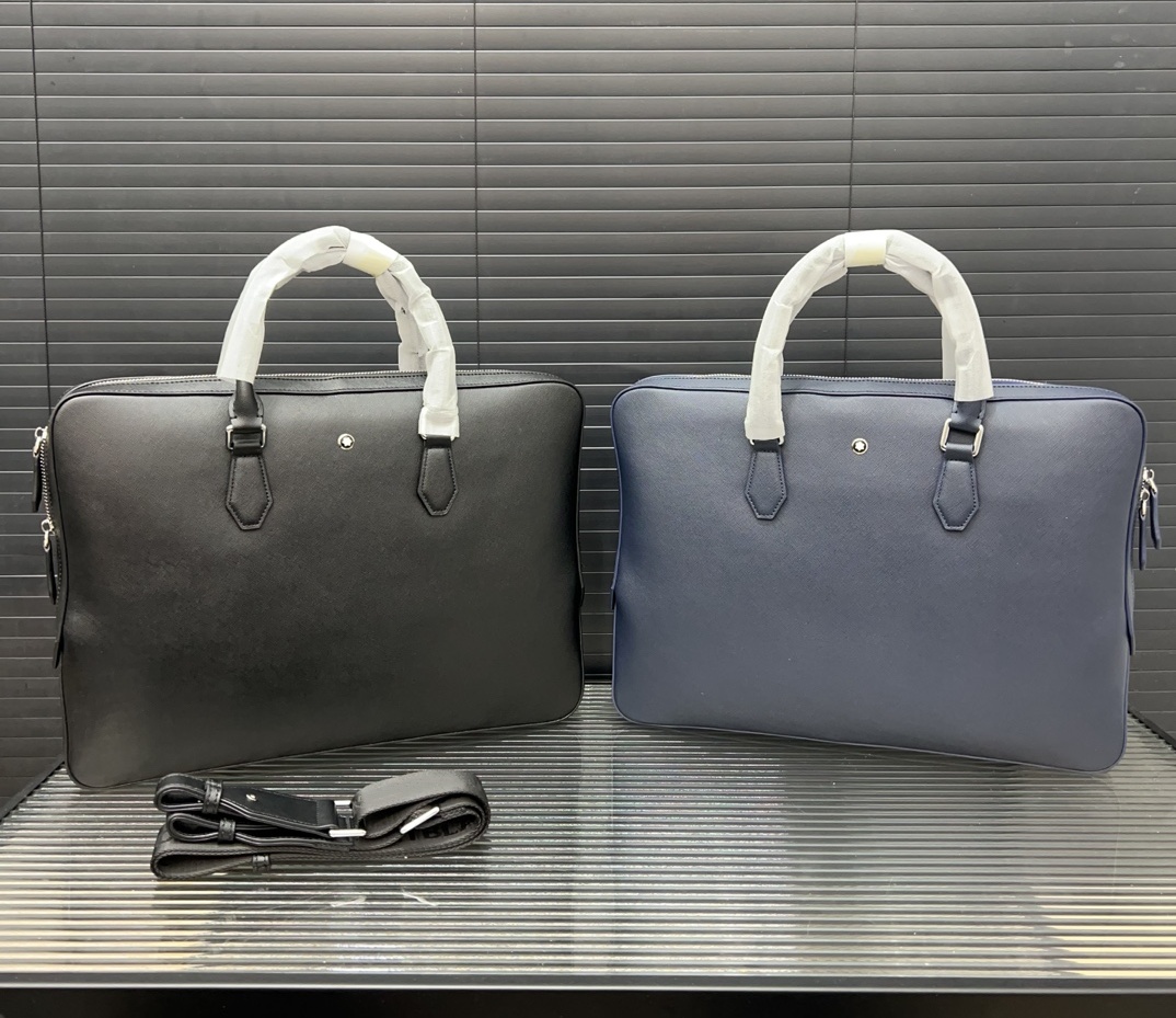 Famous designer men's pure leather black crossstripe briefcase messenger bags laptop bag business office bag cross-body traveling shoulder bag purse