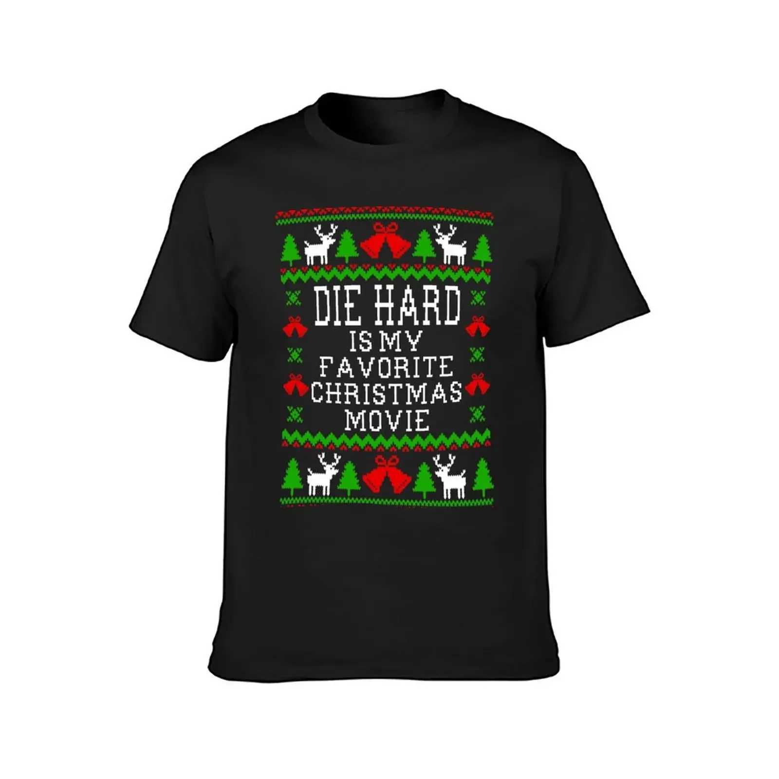 Die Hard is my favorite Christmas movie - Ugly Christmas sweater style T-shirt regular T-shirt mens T-shirt W241223