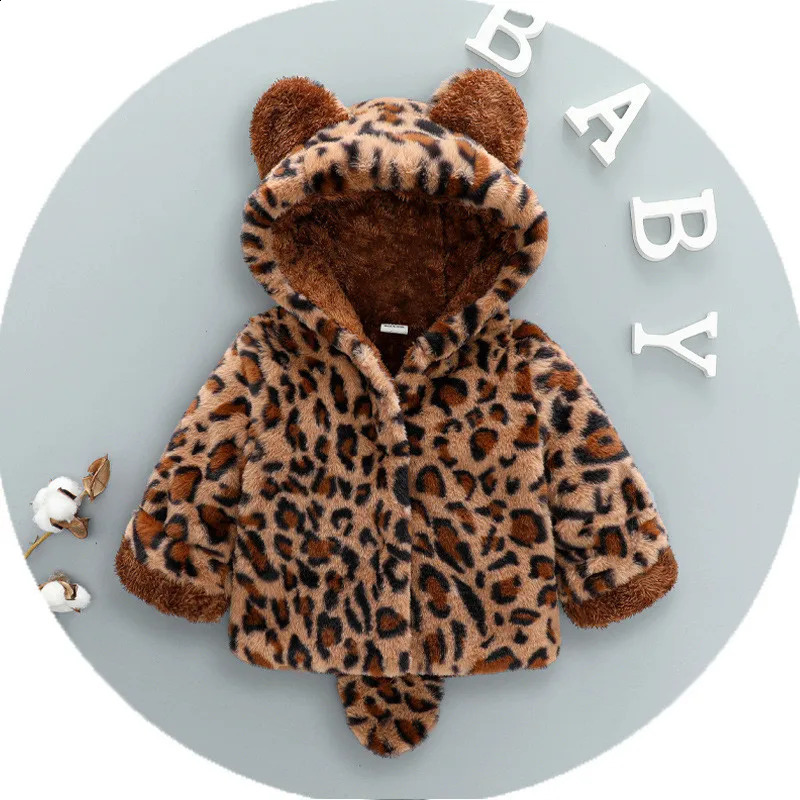 Baby Girls Warm Jackets Boys Hooded Outerwear 0-4 Years Baby Clothing Winter Thick Wool Fur Coat Infant Kids Cute Plush Jacket 241223