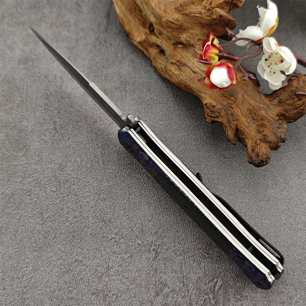 High Quality Purple Jeep DA145 Pocket Multi-function Folding Field Tactical Self Defense Survival Knife EDC Tool Men's Gift 15535 3300 535 533 94