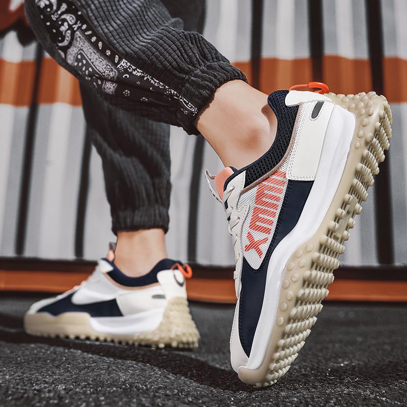 Men Sports Fashion Printing Chunky Shoes Korean Version Casual Style Triple Blue Red fashion