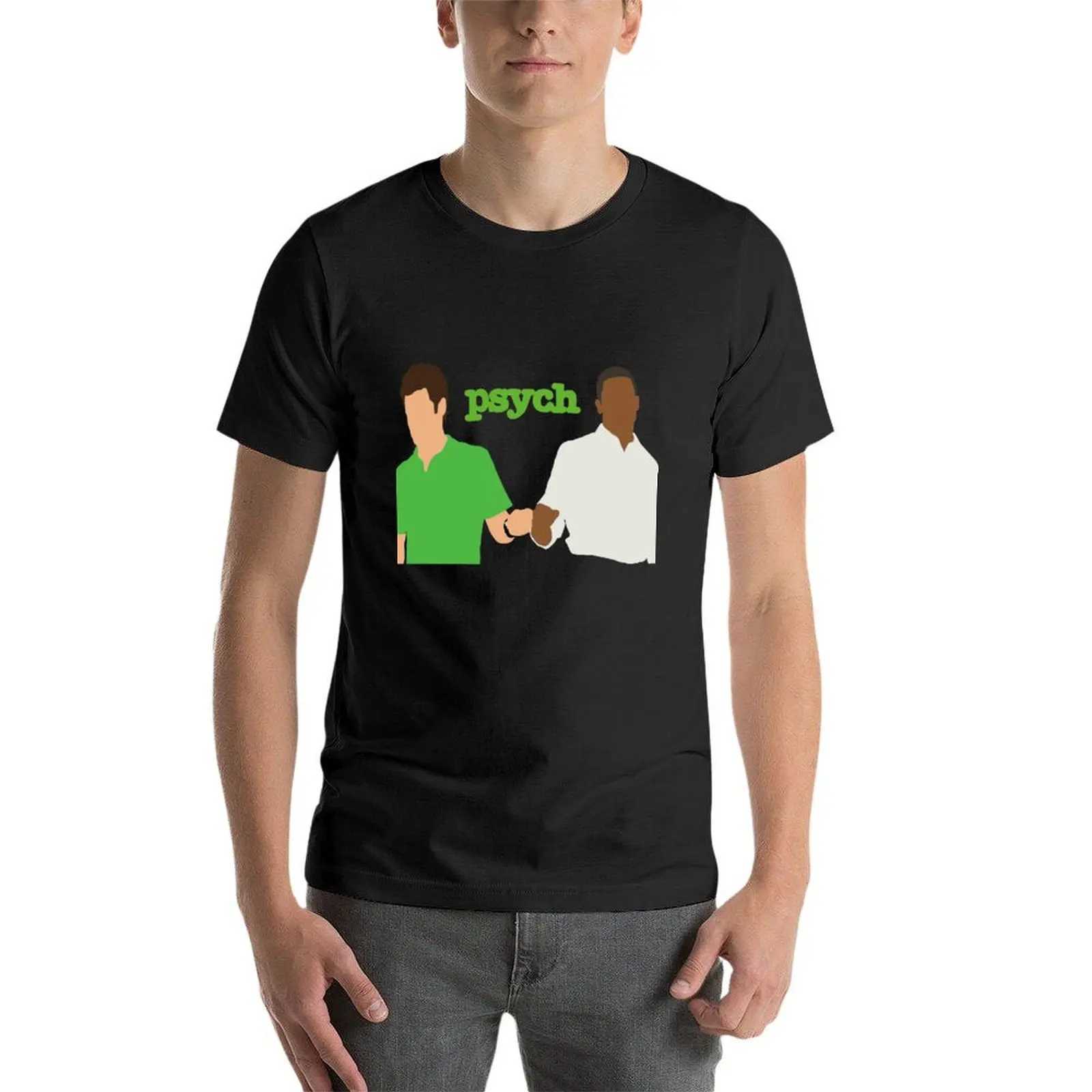Psych Shawn and Gus T-shirt Large Flat Top Mens Retro T-shirt W241223