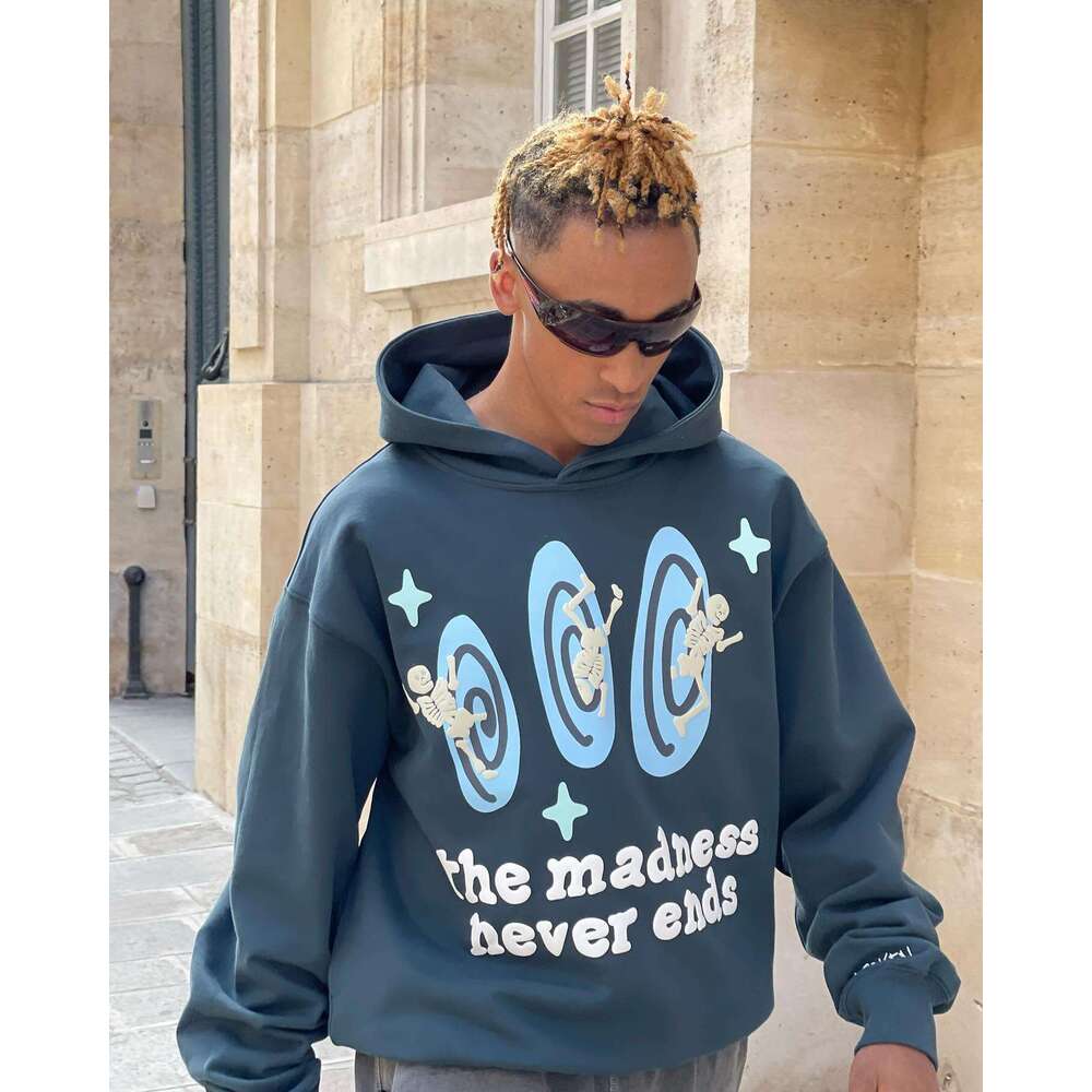 2025 Y2k Mens Clothing Men Graphic Printed Quality Heavyweight Loose Pullover Streetwear High Street BP Hoodies ropa hombre