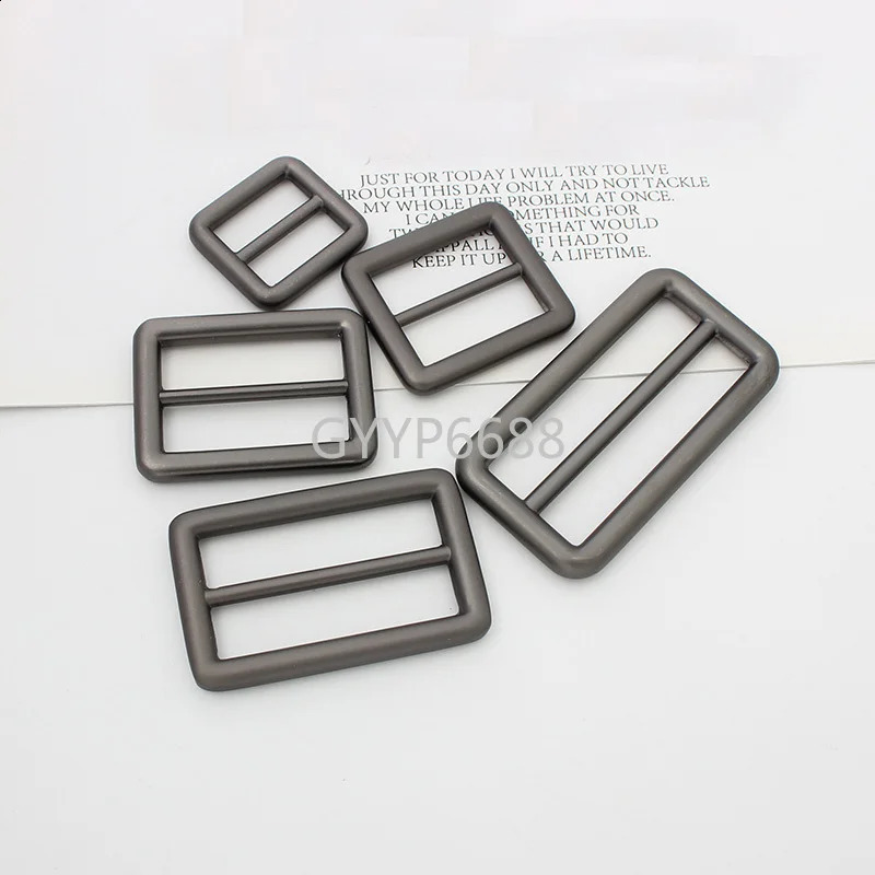 20-100pcs 5 sizes 19-26-32-40-50mm matte gun buckle shoulder strap leather bag shoulder strap adjustable three glue buckle accessory 241223