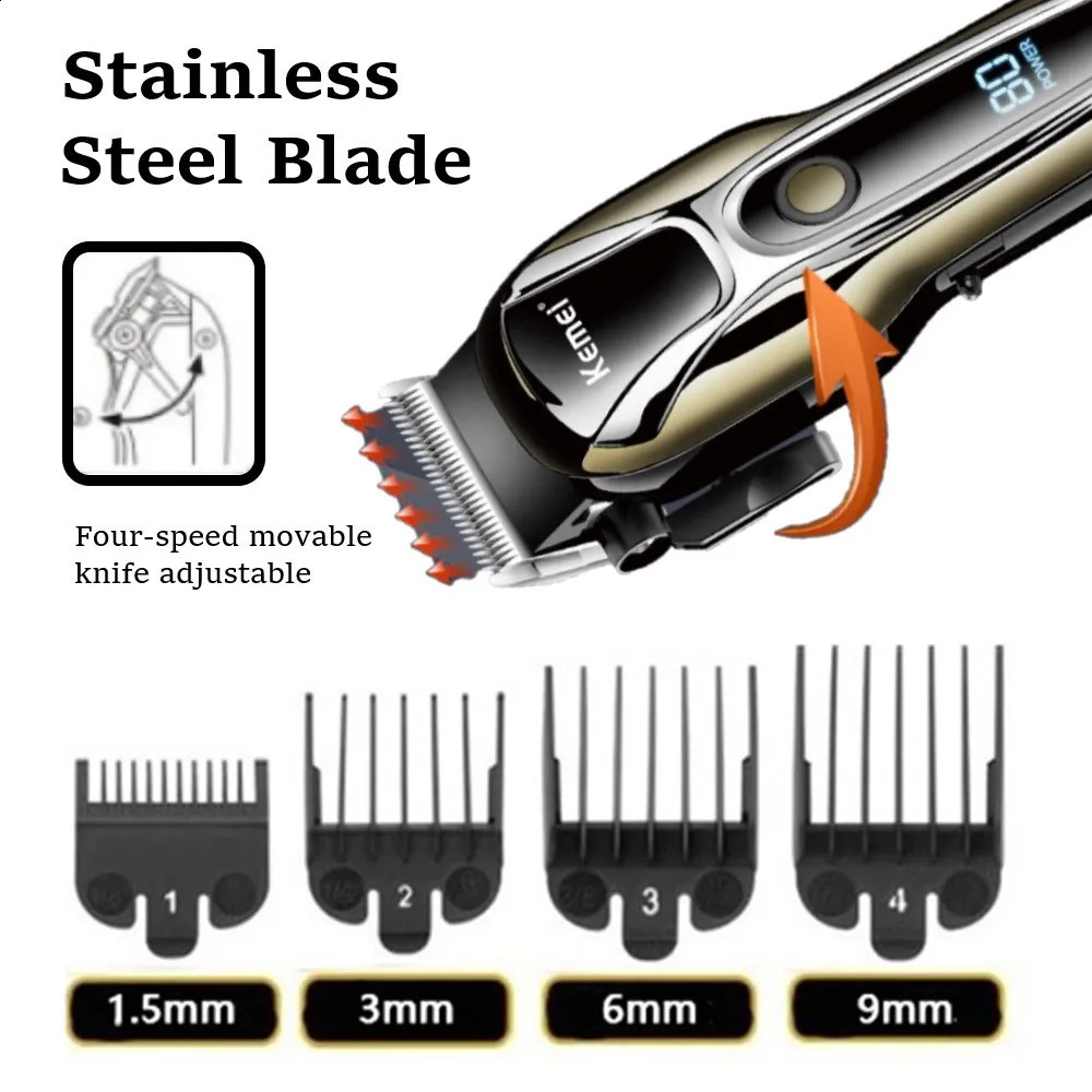 Clipper Electric Hair Trimmer for men Electric shaver professional Mens Hair cutting machine Wireless barber trimmer 241224