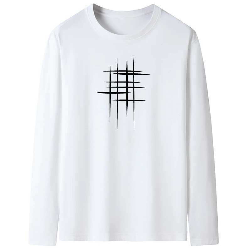 Long sleeved T-shirt mens 100% cotton T-shirt top mens autumn basic solid color T-shirt womens casual fit size M-5XL mens W241223