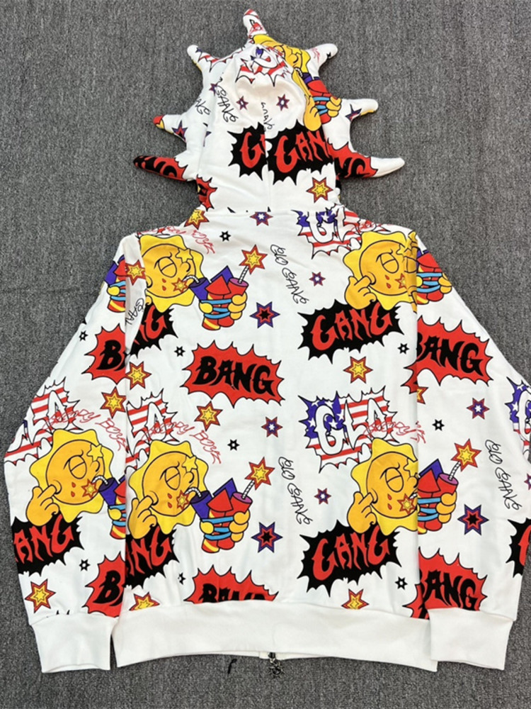 Glo Gang Zip Full Screen Printed Zipper 1:1L Hoodie