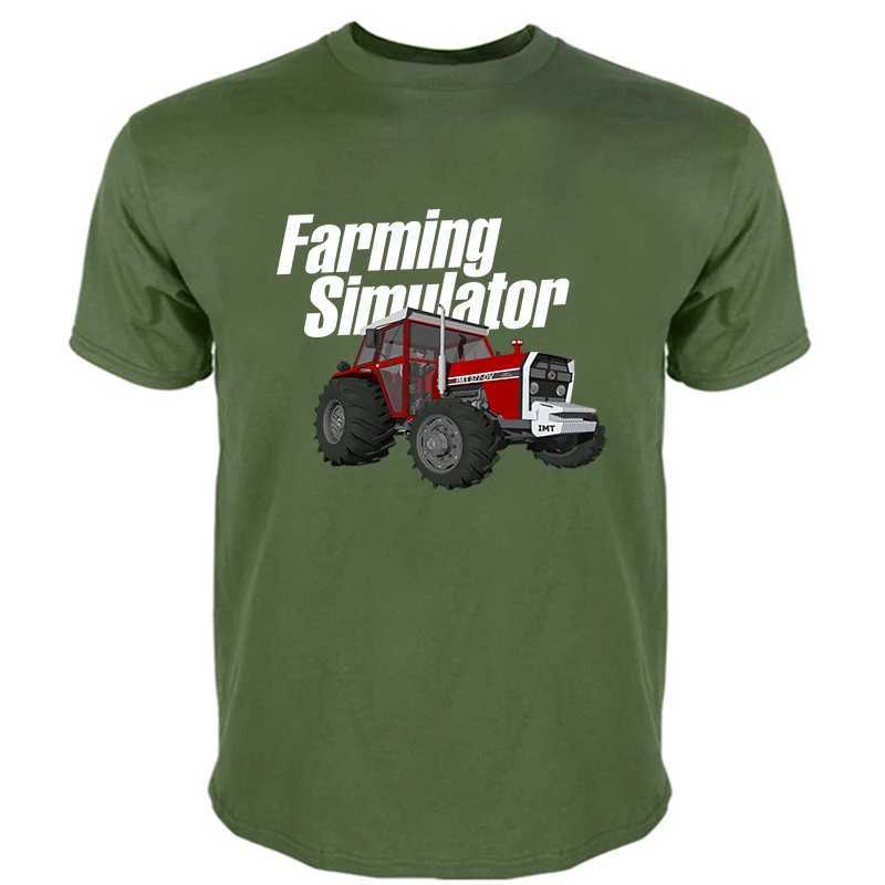 Agricultural simulator T-shirt black T-shirt plus size top plus size T-shirt pure white T-shirt mens black cotton T-shirt W241223