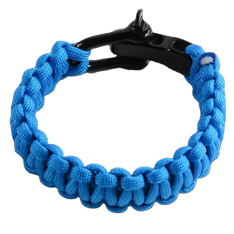 Handmade Paracord Survival Bracelet With Stainless Steel Shackle